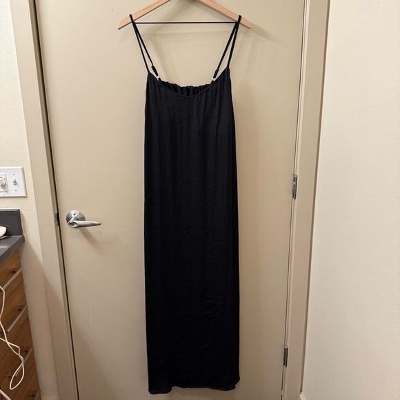 Soma Other - Soma Wknd Casual Luxury Slip Dress Satin Sleeveless Maxi Dress size XL black